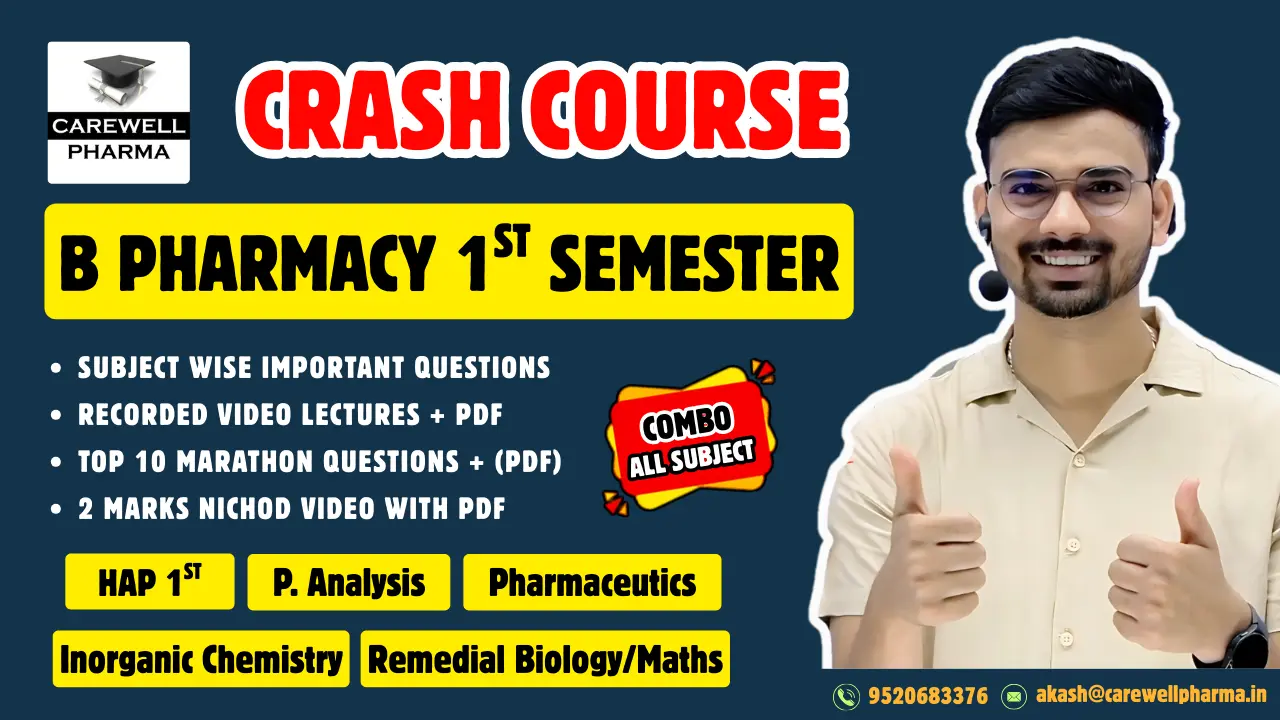 B Pharmacy 1st Semester Crash Course