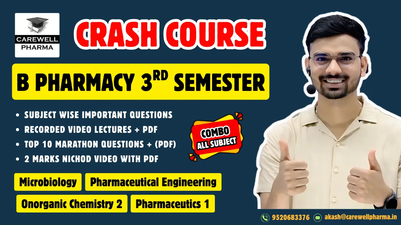 B Pharmacy 3rd Semester Crash Course