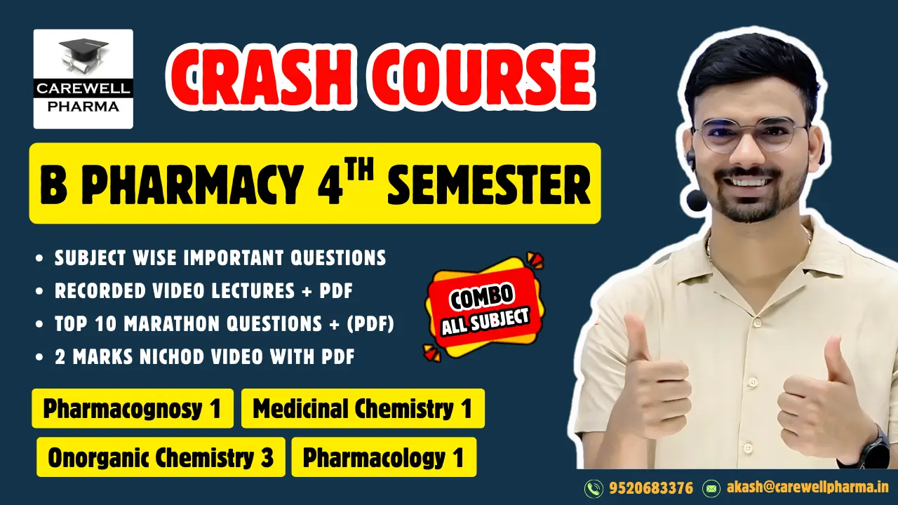 B Pharmacy 4th Semester Crash Course