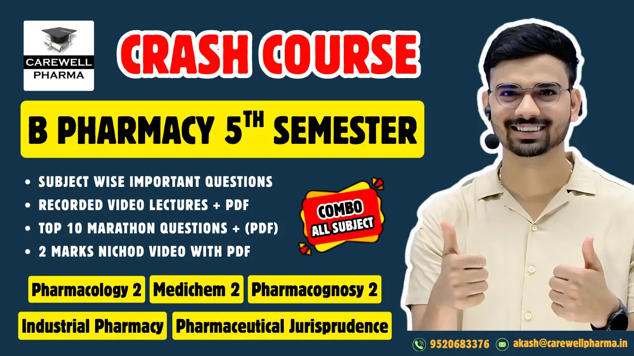 B Pharmacy 5th Semester Crash Course